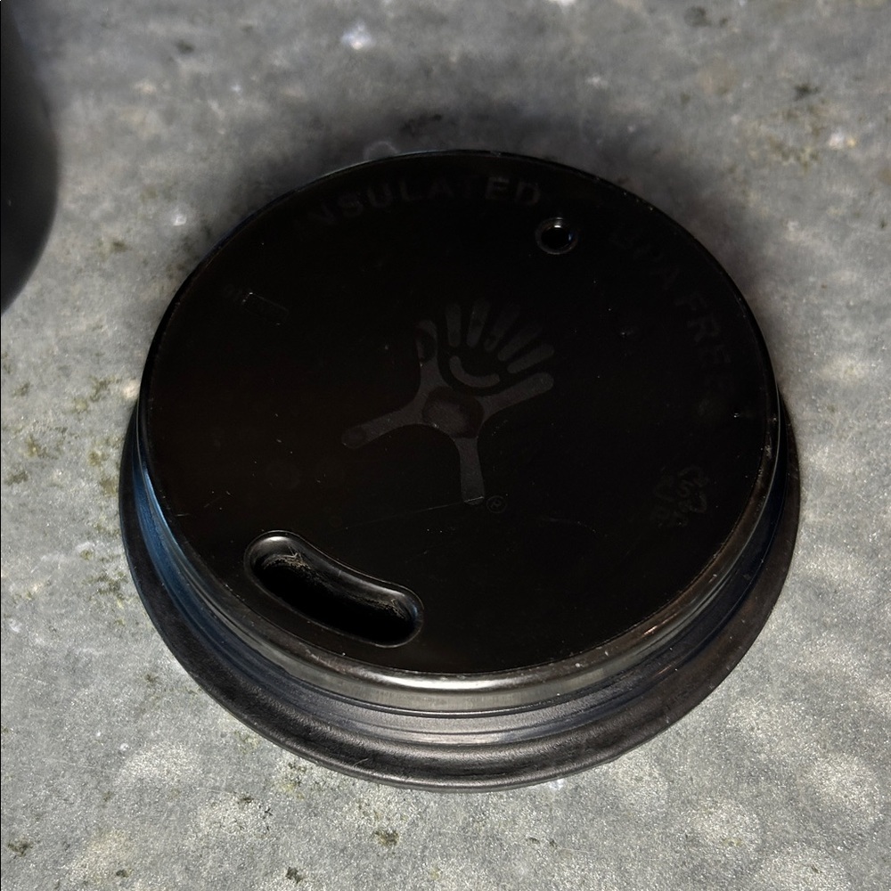 Hydro Flask Matte Black Tumbler with Silver Rim - Picture 5 of 6